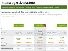 Tablet Screenshot of laubsauger-test.info